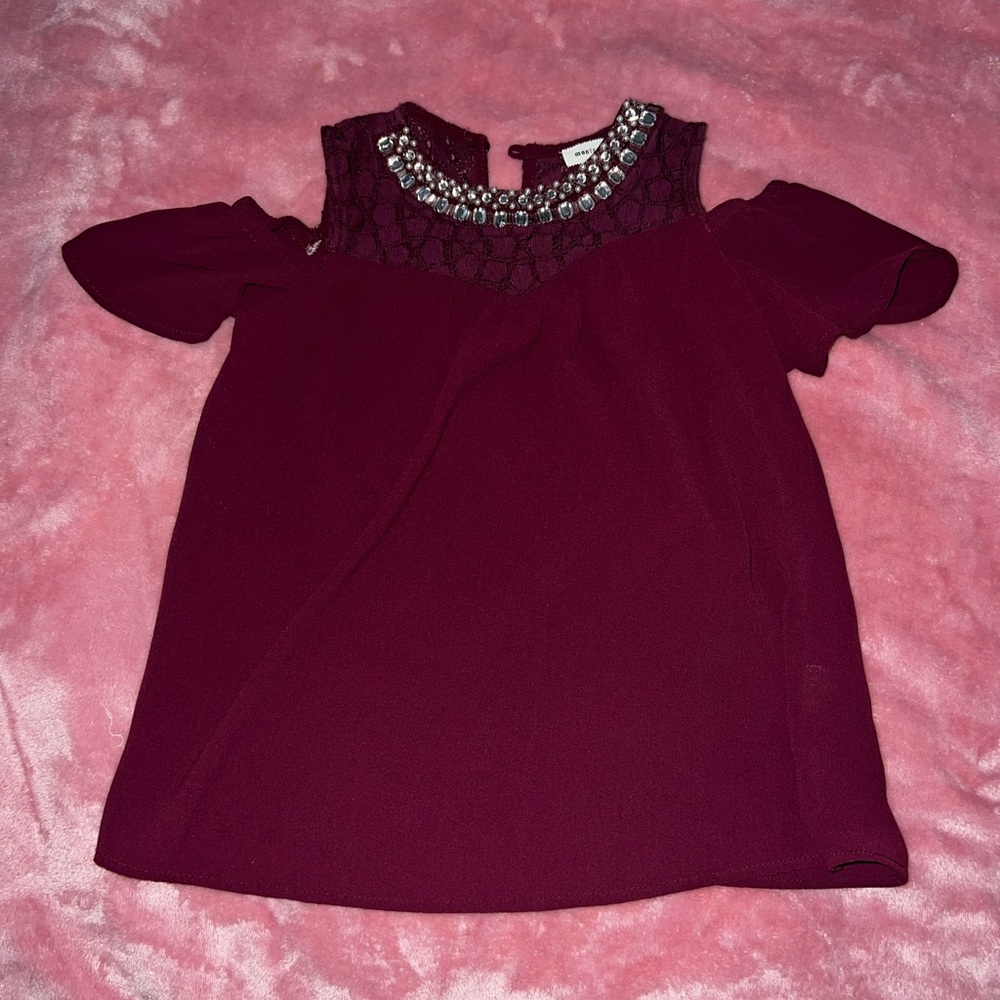 Maroon dressy blouse